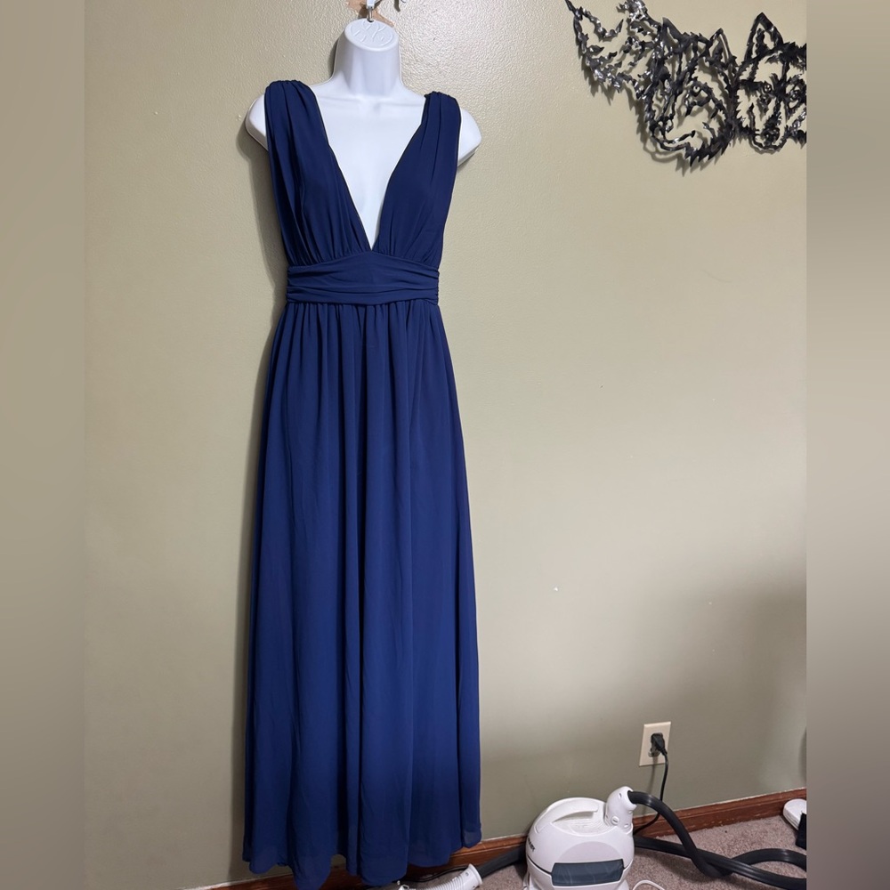 Lulu’s Formal Bridesmaid Gown, Navy Blue, Size S